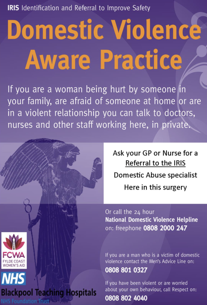domestic violence aware practice poster 